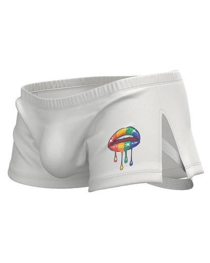 Load My Mouth Mid Waist Trunk With Split - White - | Private Structure - | MAD Lifestyle