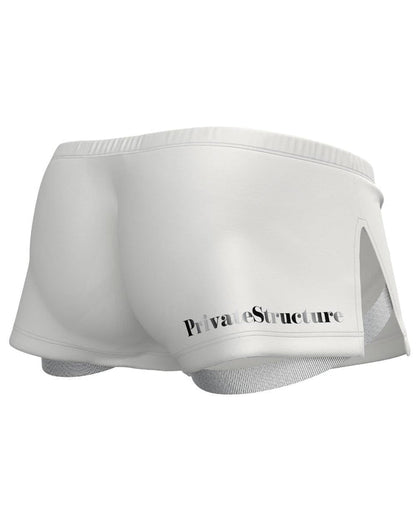 Load My Mouth Mid Waist Trunk With Split - White - | Private Structure - | MAD Lifestyle