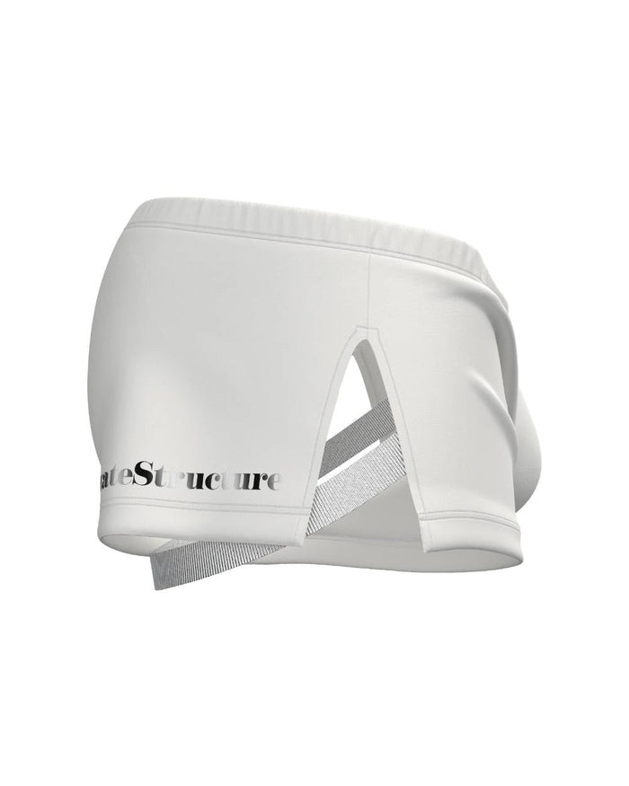 Load My Mouth Mid Waist Trunk With Split - White - | Private Structure - | MAD Lifestyle