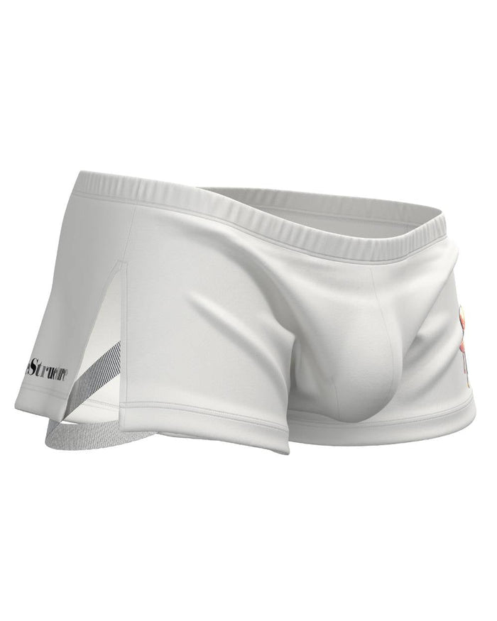 Load My Mouth Mid Waist Trunk With Split - White - | Private Structure - | MAD Lifestyle