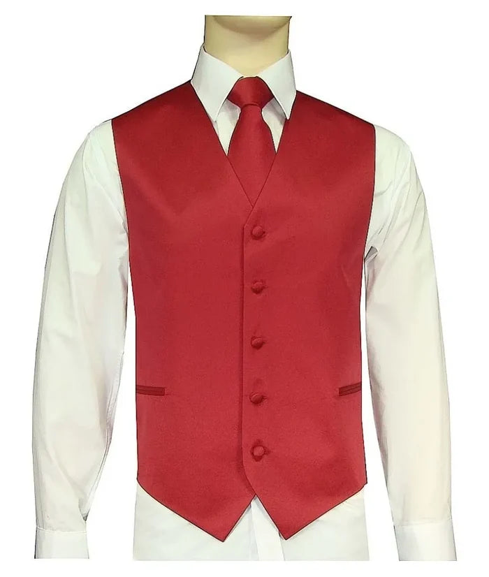 Men's Vest & Tie Set – Reds | KCT Menswear