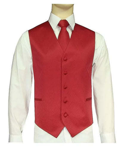 Men's Vest & Tie Set – Reds | KCT Menswear
