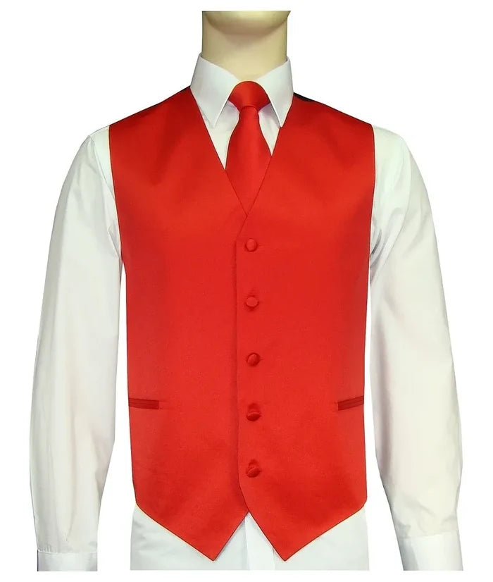 Men's Vest & Tie Set – Reds | KCT Menswear