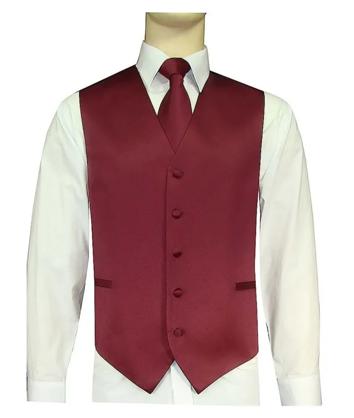 Men's Vest & Tie Set – Reds | KCT Menswear