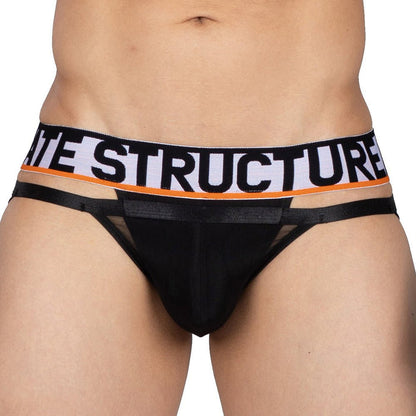 MOMENTUM Orange Doubled Layered Brief - Black - | Private Structure - | MAD Lifestyle
