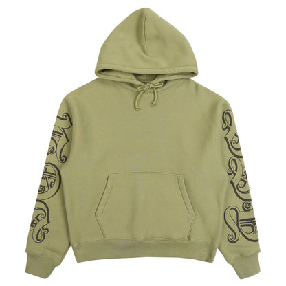 Motif Print Hood - Moss