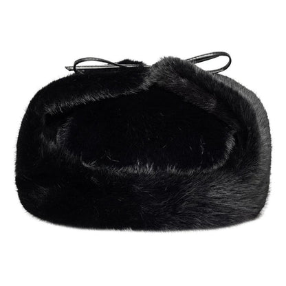 Pictured is this New Era Faux Fur Trapper hat in black. 5