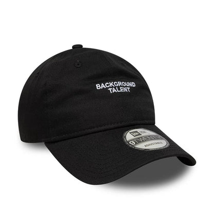 This is a  New Era Slogan Background Talent Black 9TWENTY Adjustable Cap 3