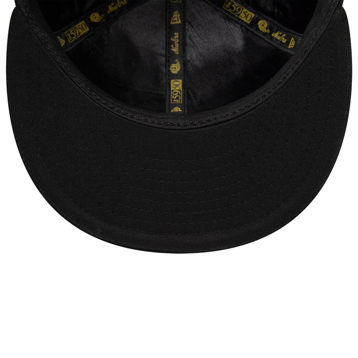 Pictured is this New Era Sticker 59FIFTY Fitted Cap in black. 7