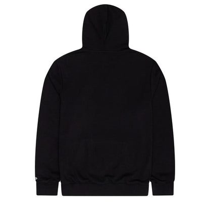 The Male model is wearing New Era Sticker Graphic Black Pullover Hoodie 2