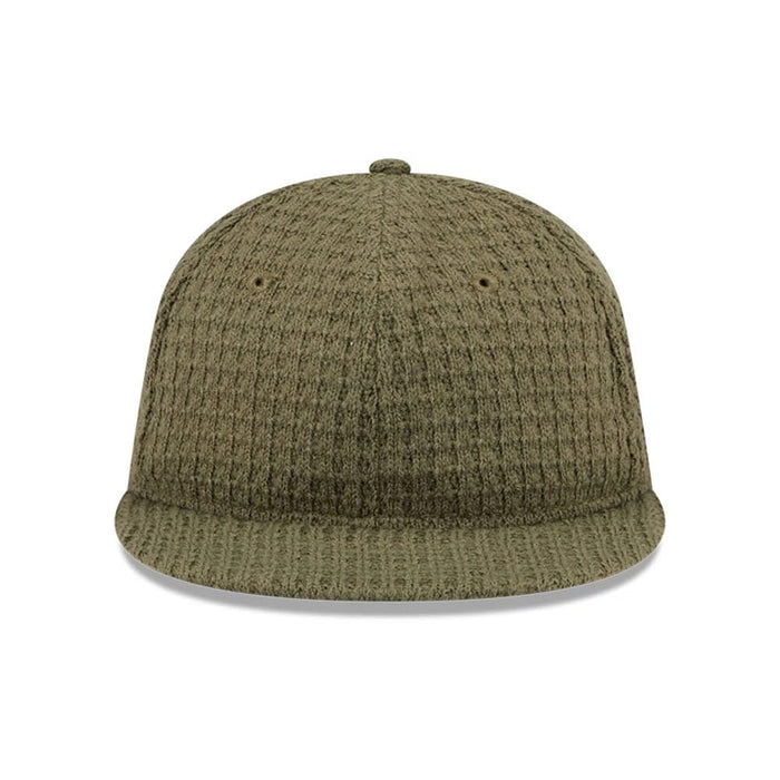 This is a  New Era Waffle Knit Green Retro Crown 9FIFTY Adjustable Cap 3
