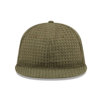This is a  New Era Waffle Knit Green Retro Crown 9FIFTY Adjustable Cap 3