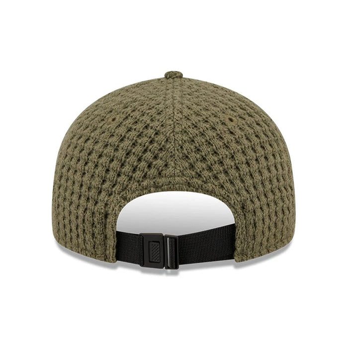 This is a  New Era Waffle Knit Green Retro Crown 9FIFTY Adjustable Cap 5