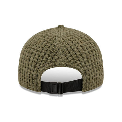 This is a  New Era Waffle Knit Green Retro Crown 9FIFTY Adjustable Cap 5