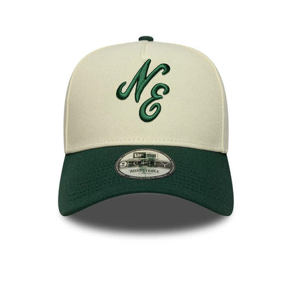 This is a  New Era Cream 9FORTY A-Frame Adjustable Cap 3