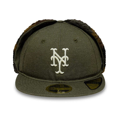 This is a New York Mets MLB Camo Open Green Retro Crown 59FIFTY Fitted Cap 4