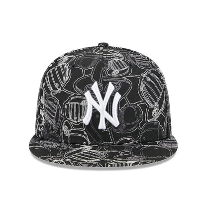 Pictured is this MLB Cap Scramble New York Yankees 59FIFTY Fitted cap in black. 3