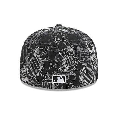 Pictured is this MLB Cap Scramble New York Yankees 59FIFTY Fitted cap in black. 5
