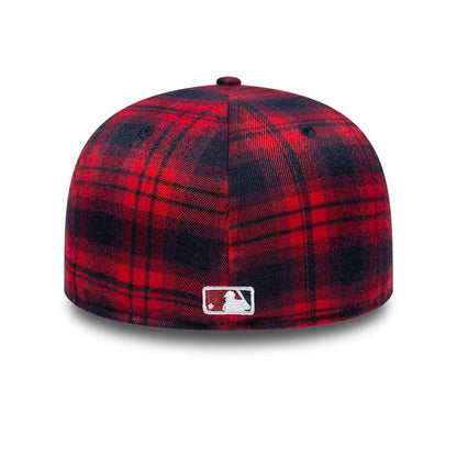 Pictured is this MLB Check New York Yankees Low Profile 59FIFTY Fitted cap in red. 5