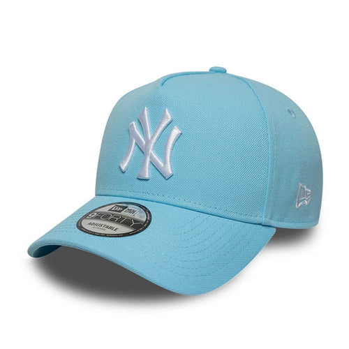 This is a New York Yankees MLB Pastel Blue 9FORTY A-Frame Adjustable Cap 1