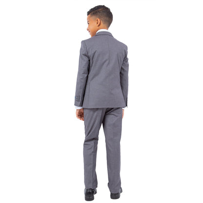 Perry Ellis Boy's 5pc Solid Suit - Mid Grey