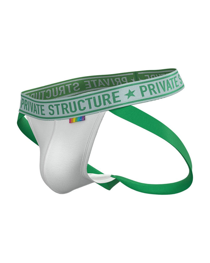 Pride Limited Jock Strap - Pure White - | Private Structure - | MAD Lifestyle