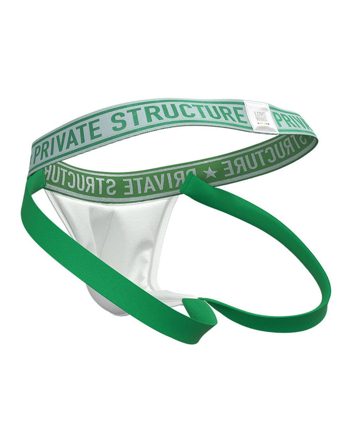 Pride Limited Jock Strap - Pure White - | Private Structure - | MAD Lifestyle