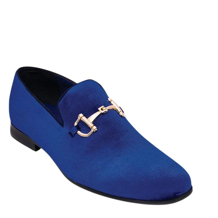 Royal Blue velvet prom loafer for men – KCT Menswear