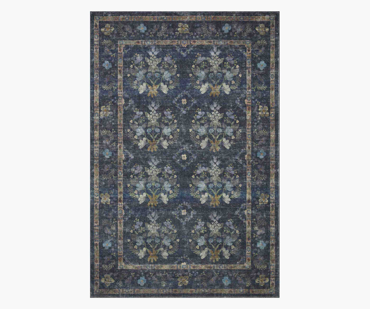 Courtyard Seville Printed Rug - Navy