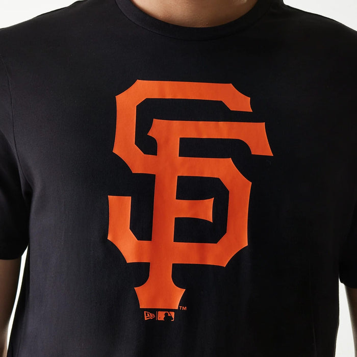 The Male model is wearing San Francisco Giants MLB Regular Black T-Shirt 4