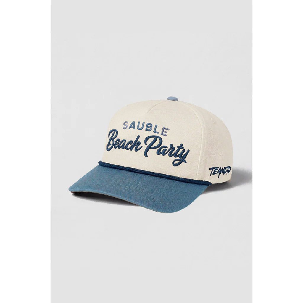 TEAMLTD - SAUBLE BEACH PARTY ROPE SNAPBACK | CREAM & BLUE