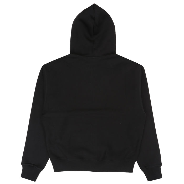 Script Zip Hooded Sweater - Black