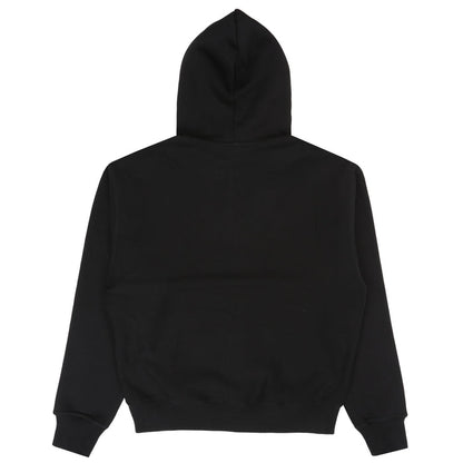 Script Zip Hooded Sweater - Black