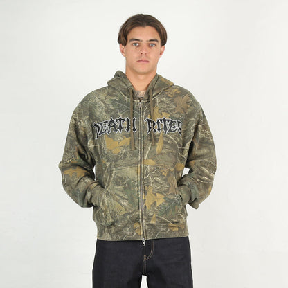 Script Zip Hooded Sweater - Tree Camo