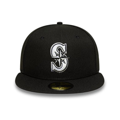 This is a Seattle Mariners MLB Black 59FIFTY Fitted Cap 3