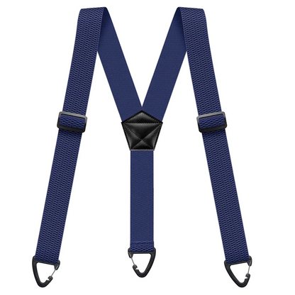 🧵 Men's X-Back Braces with Swivel Hook Clips — Heavy Duty Adjustable Elastic Suspenders for Work & Formal Wear