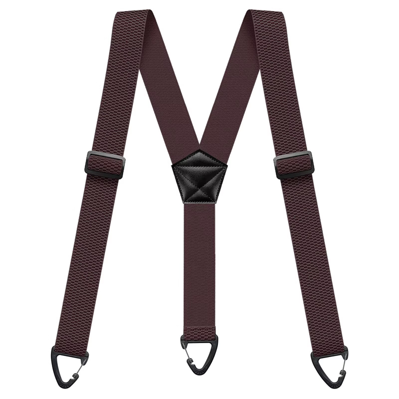 🧵 Men's X-Back Braces with Swivel Hook Clips — Heavy Duty Adjustable Elastic Suspenders for Work & Formal Wear
