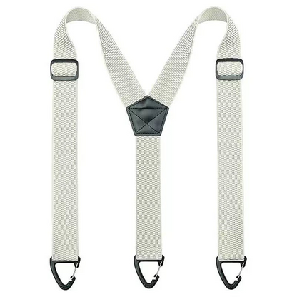 🧵 Men's X-Back Braces with Swivel Hook Clips — Heavy Duty Adjustable Elastic Suspenders for Work & Formal Wear