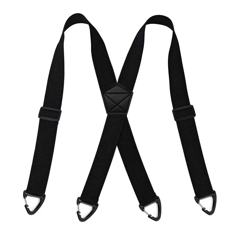 🧵 Men's X-Back Braces with Swivel Hook Clips — Heavy Duty Adjustable Elastic Suspenders for Work & Formal Wear