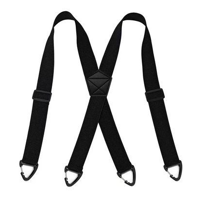 🧵 Men's X-Back Braces with Swivel Hook Clips — Heavy Duty Adjustable Elastic Suspenders for Work & Formal Wear