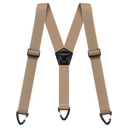 🧵 Men's X-Back Braces with Swivel Hook Clips — Heavy Duty Adjustable Elastic Suspenders for Work & Formal Wear