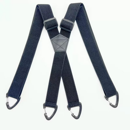 🧵 Men's X-Back Braces with Swivel Hook Clips — Heavy Duty Adjustable Elastic Suspenders for Work & Formal Wear