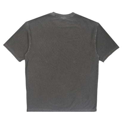S/S Loose Pocket T-Shirt-Black garment dyed