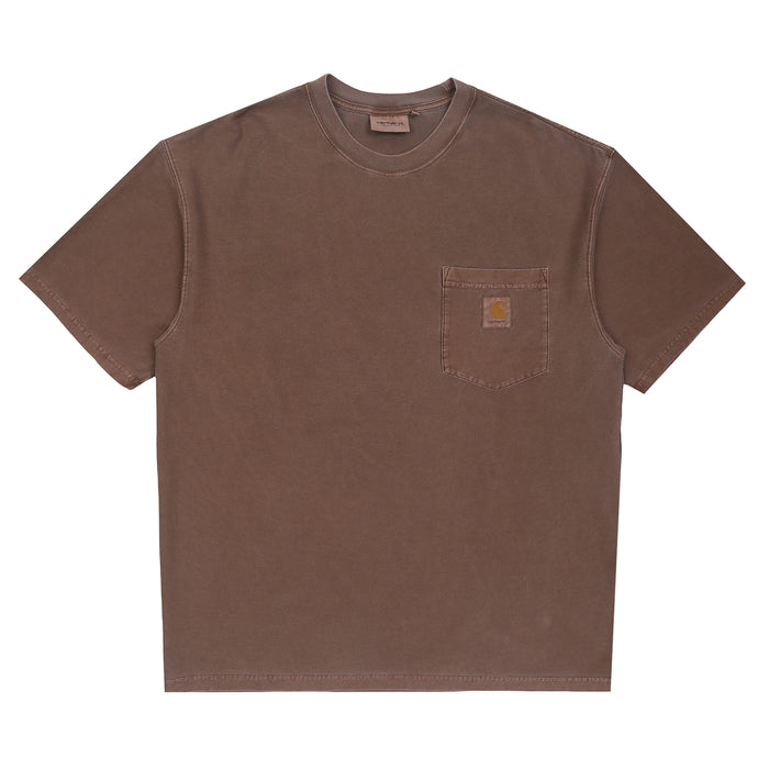 S/S Loose Pocket T-Shirt-Tobacco garment dyed