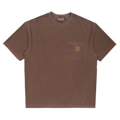 S/S Loose Pocket T-Shirt-Tobacco garment dyed