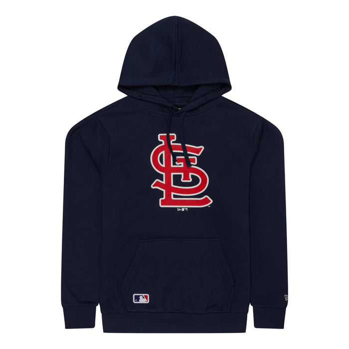 The Male model is wearing St. Louis Cardinals MLB Regular Dark Blue Pullover Hoodie 1