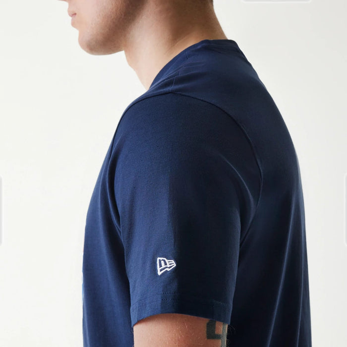 The Male model is wearing Texas Rangers MLB Regular Dark Blue T-Shirt 6