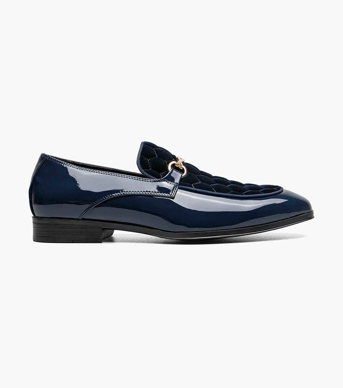 The Sprague – Navy | Moc Toe Bit Slip-On Loafer – view 2 – KCT Menswear