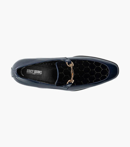 The Sprague – Navy | Moc Toe Bit Slip-On Loafer – view 4 – KCT Menswear